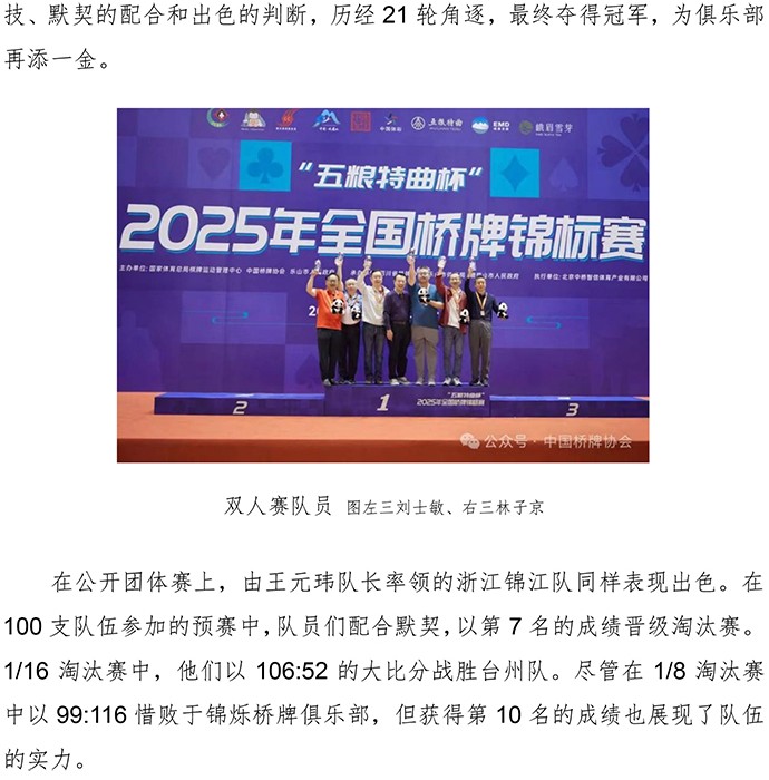 浙江錦江橋牌俱樂部在 2025 年全國(guó)橋牌錦標(biāo)賽中榮獲殊榮-2.jpg